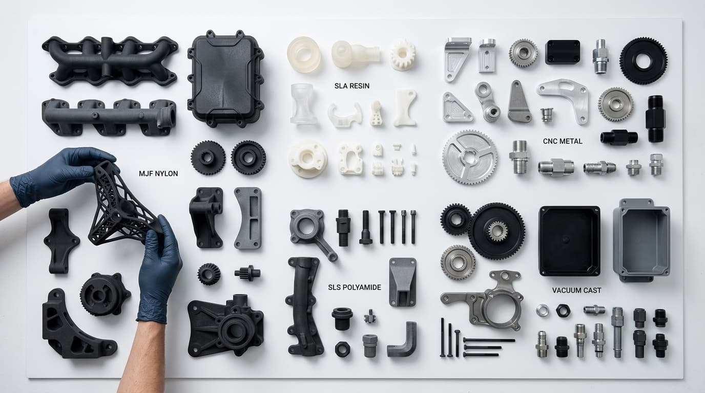 HIGH On 3D Manufacturing Capabilities — MJF, SLS, SLA, CNC Machining and Vacuum Casting